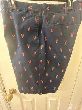 Re-Imagined by J.Crew Navy Shorts with Red Lobster Embroidery